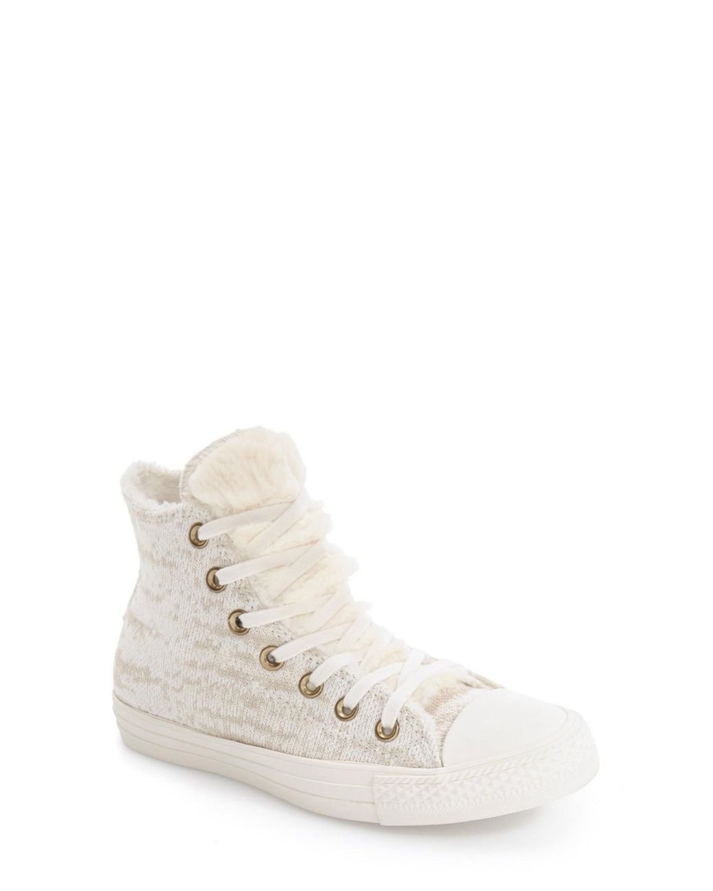 Converse Chuck Taylor r All Star r Winter Faux Fur Lined Knit High Top women in White Lyst